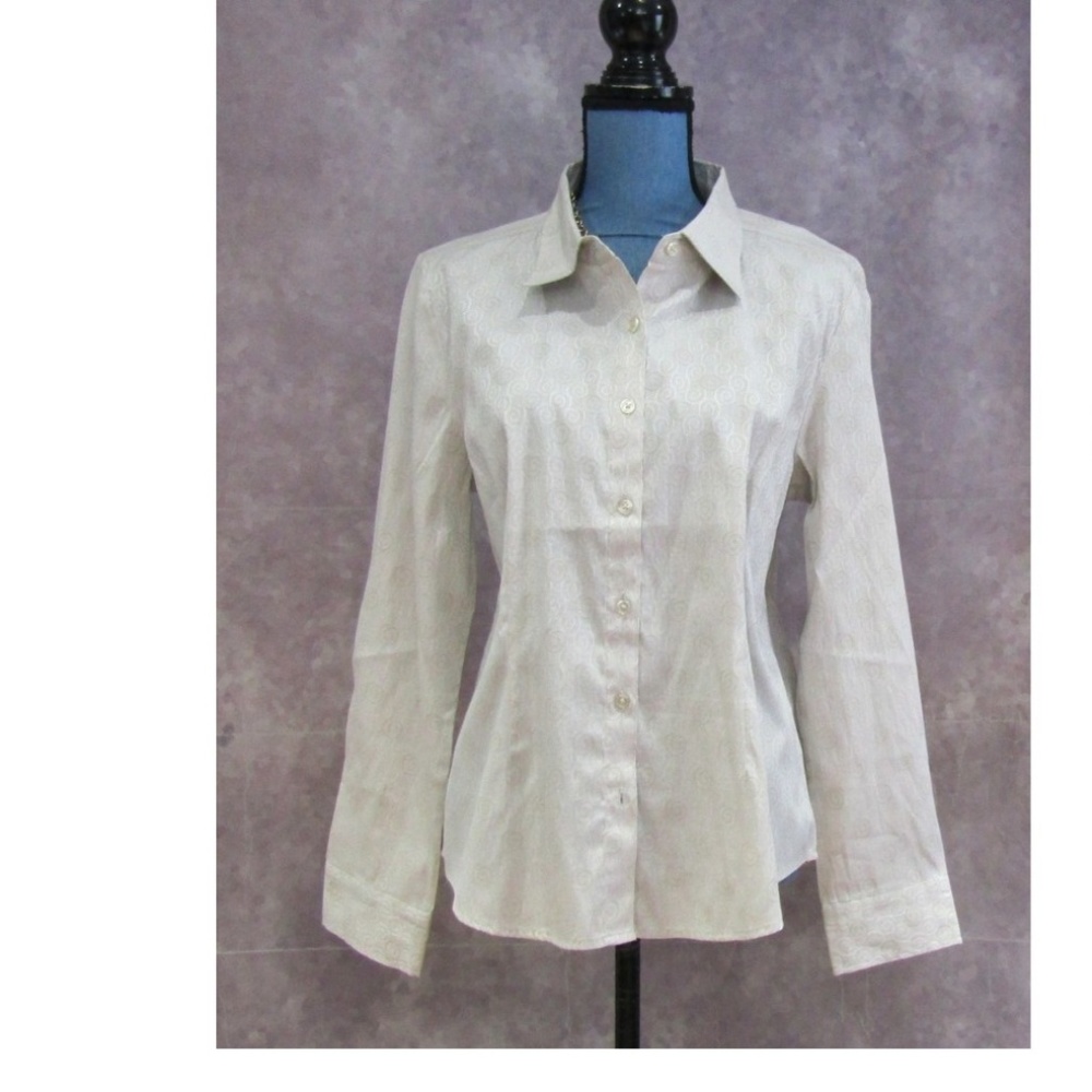 NEW Christopher & Banks Long Sleeve Gray Swirl L